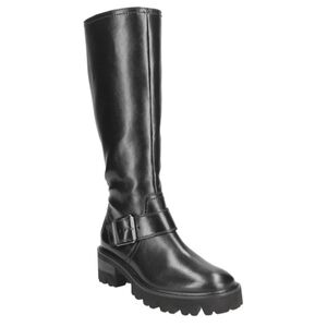 Paul Green Black Heeled Leather Boots Size US 10/UK 7.5